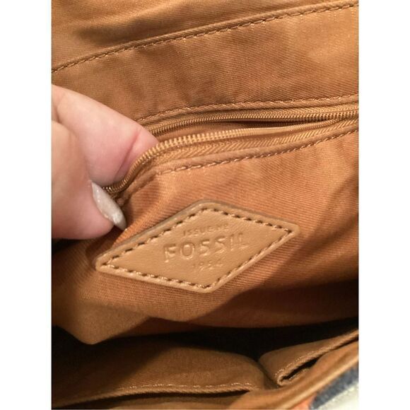 Fossil Preston Flap Canvas Crossbody Bag Floral Pockets Galore GUC - Picture 9 of 14